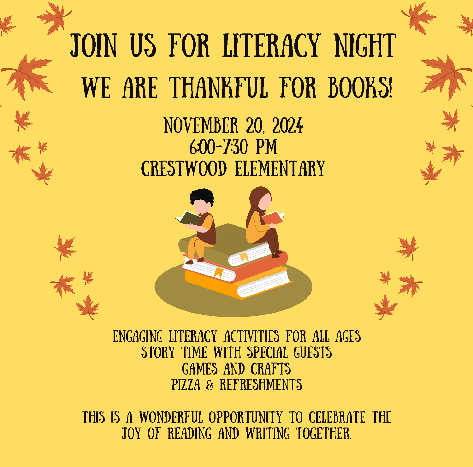 Literacy Night Flyer (English)